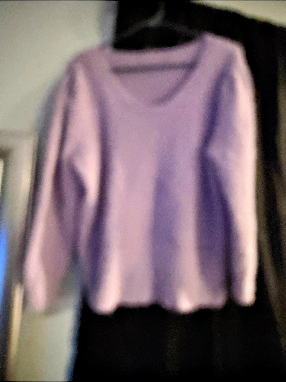 Purple Fuzzy Crewneck Sweater
